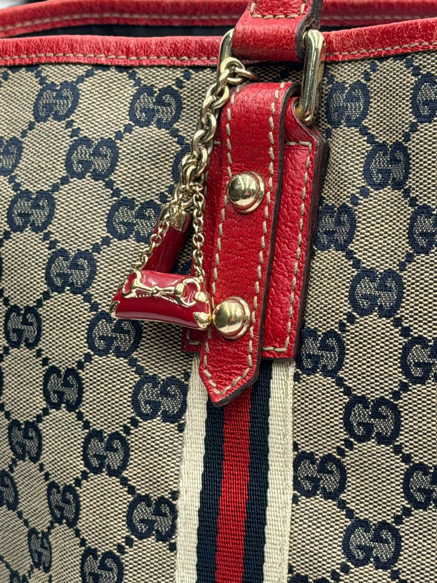 Gucci Tote Red and Blue